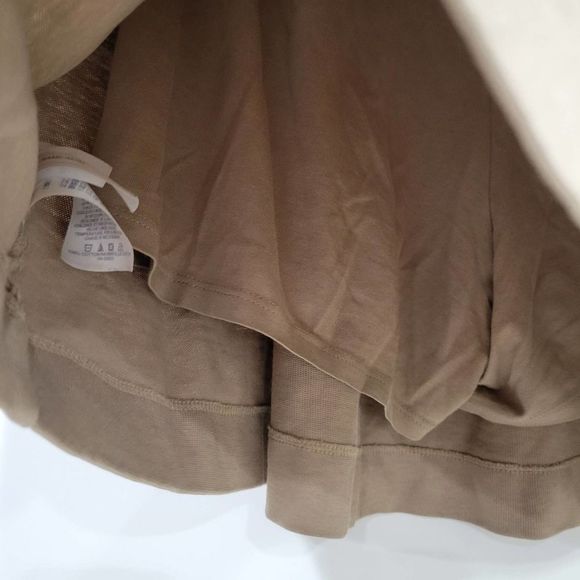 Lands' End Women's Knit Gathered Khaki Cotton Skort US 0 - Picture 4 of 10